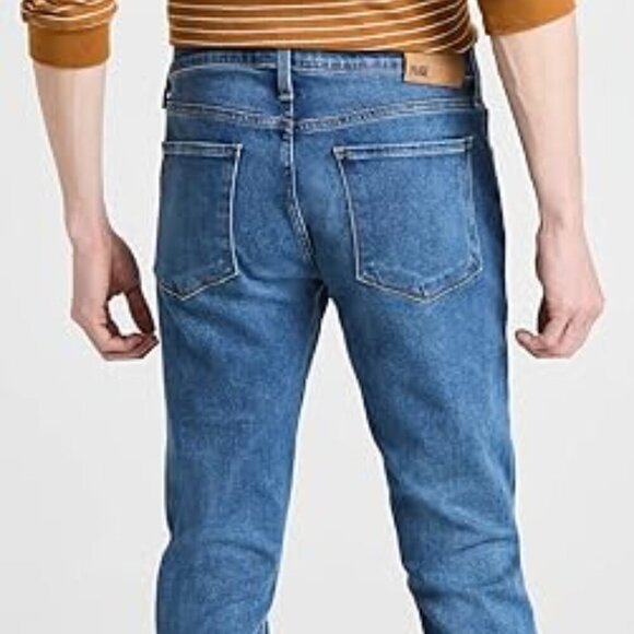 Paige Lennox Slim Fit Blue Denim Jeans Stretch Classic Casual men's size 33 - Picture 2 of 10